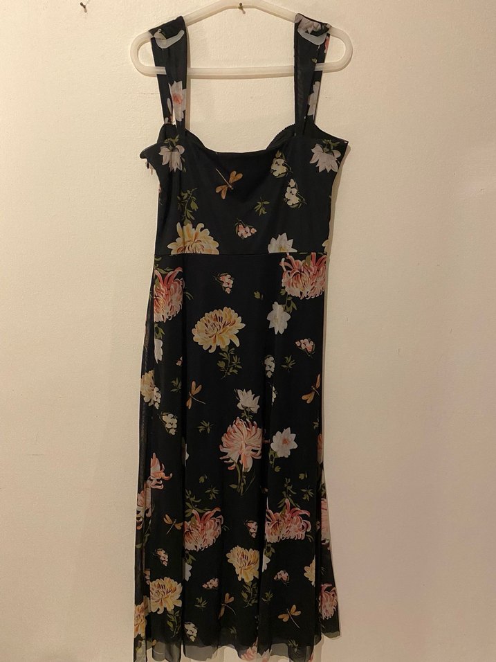 Siyah Çiçekli Bohem Uzun Straplez Büstiyer - Görsel 5