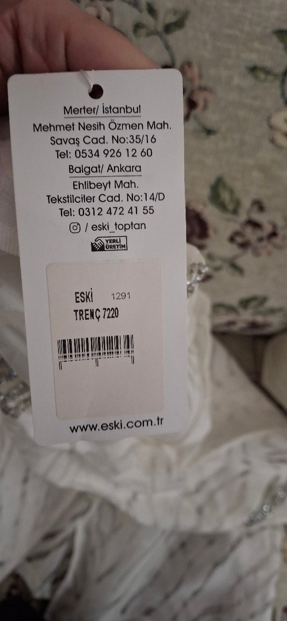 Uzun Beyaz Nakışlı Bohem Kadın abiye trenç - Görsel 4