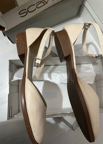 Bej Stiletto Topuklu Kadın Akşam Ayakkabısı - Görsel 3