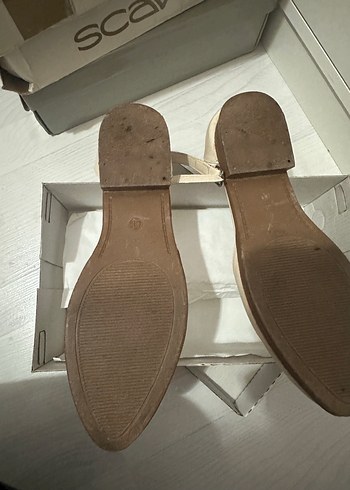 Bej Stiletto Topuklu Kadın Akşam Ayakkabısı - Görsel 4