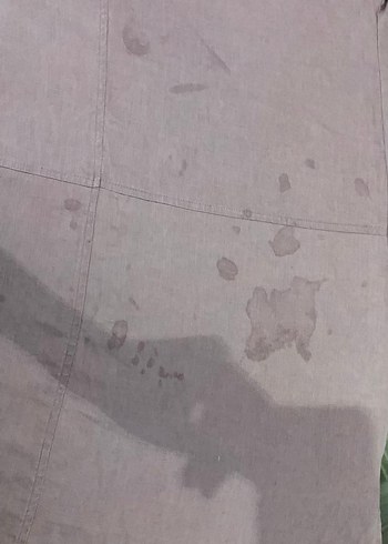 Uzun Kollu Bej Keten Tunik yumoş lekesi var - Görsel 4