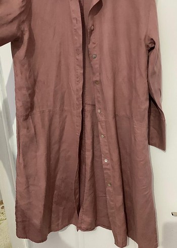Uzun Kollu Bej Keten Tunik yumoş lekesi var - Görsel 11