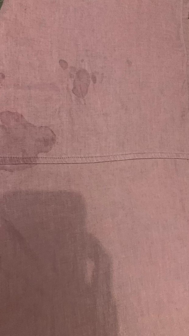 Uzun Kollu Bej Keten Tunik yumoş lekesi var - Görsel 3