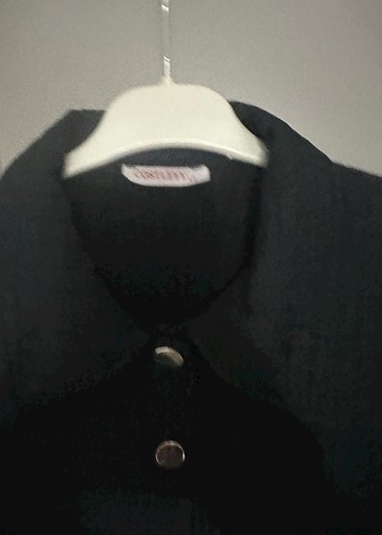 Düğmeli Gri Kadın Ceket - Görsel 3