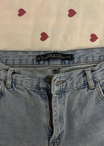 Gri Mavi Bol Kesim Midi Denim Kadın Kot - Görsel 4