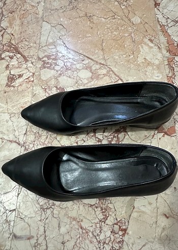 Siyah Minimalist Stiletto Topuklu Kadın Ayakkabı - Görsel 5