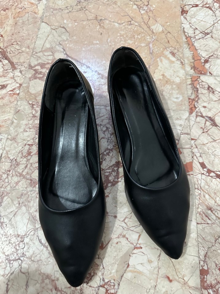 Siyah Minimalist Stiletto Topuklu Kadın Ayakkabı - Görsel 3