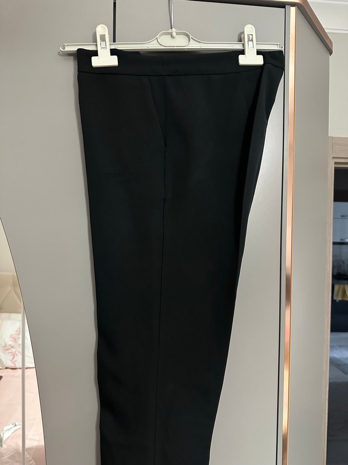 Uzun Siyah Fitted Tuxedo Ceket - Görsel 2