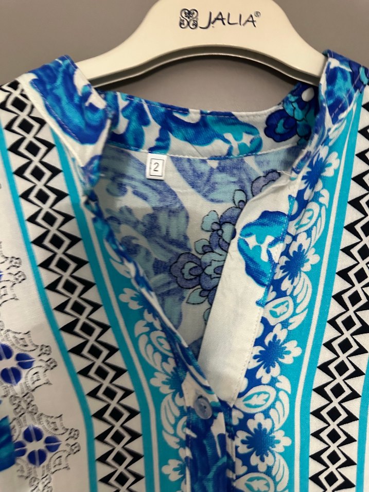 Uzun Mavi Bohem Elbise Boncuk Detaylı yeni hiç giyilmedi - Görsel 2