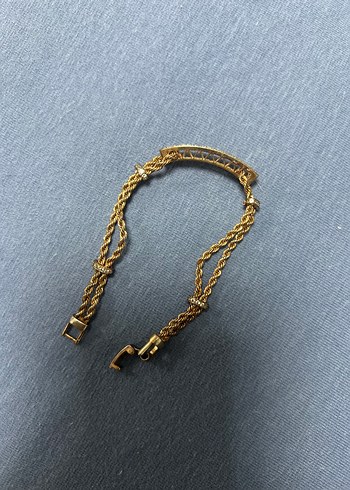 Beden Taşlı rose gold burcu zincir bileklik