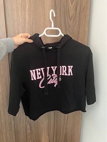 New york city kapüşonlu sweatshirt