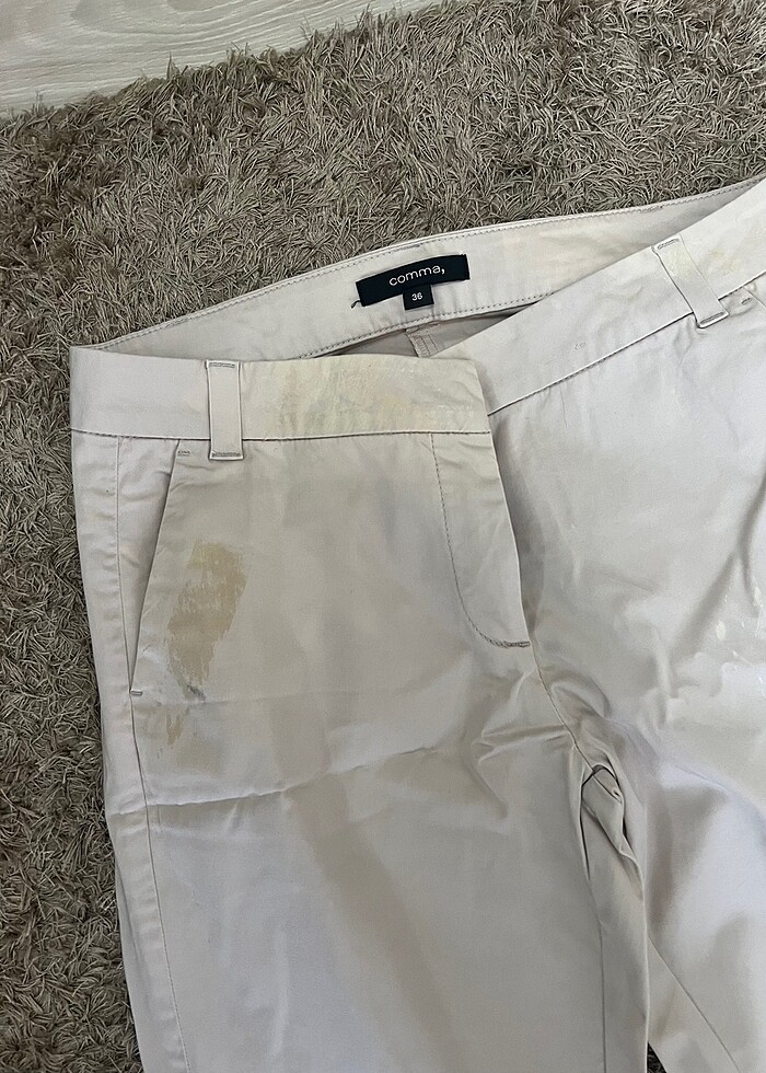 Taş rengi vintage şık pantolon - Görsel 2