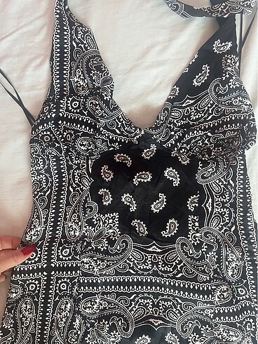 s Beden Bandana desen mini elbise