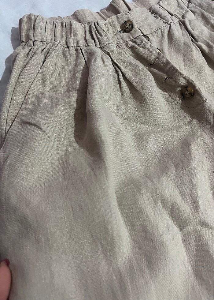 Ham Keten pantolon - Görsel 3