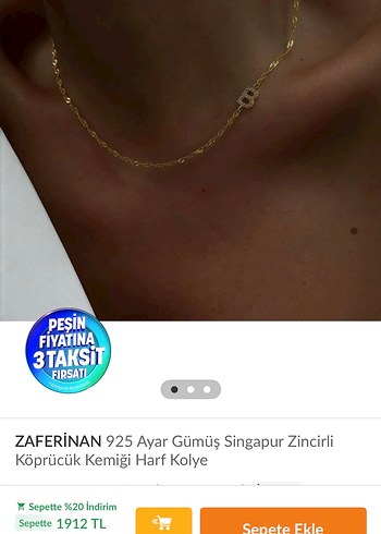 925Ayar Singapur Zincir Harfli Köprücük Kolye - Görsel 2