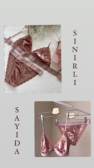 KADİFE SOFT PİNK İÇ TAKIM ????