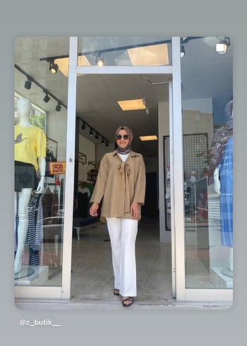 Kadın Camel Midi Etnik Desenli Takım