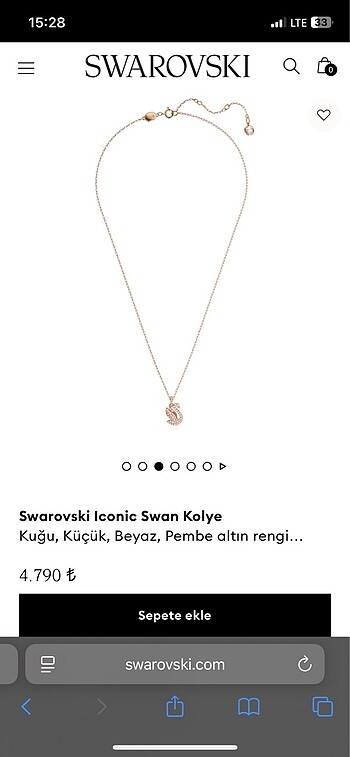  Beden swarovski kolye