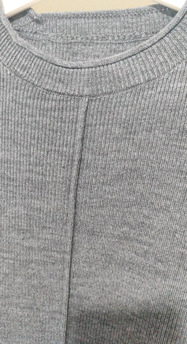 Gri Kadın Triko Midi Elbise - Görsel 3