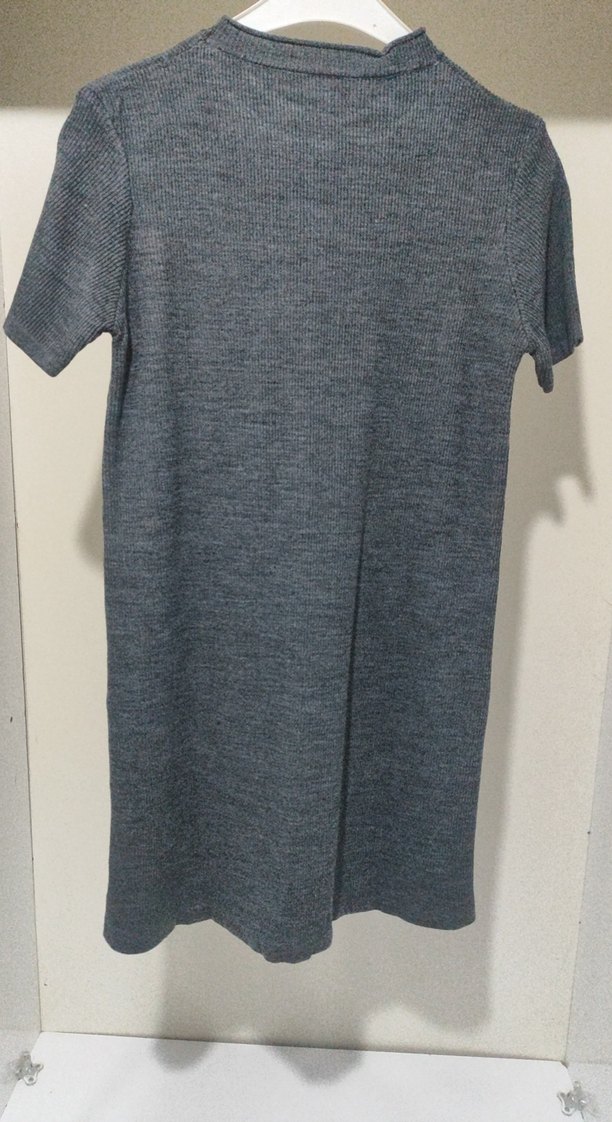 Gri Kadın Triko Midi Elbise - Görsel 4