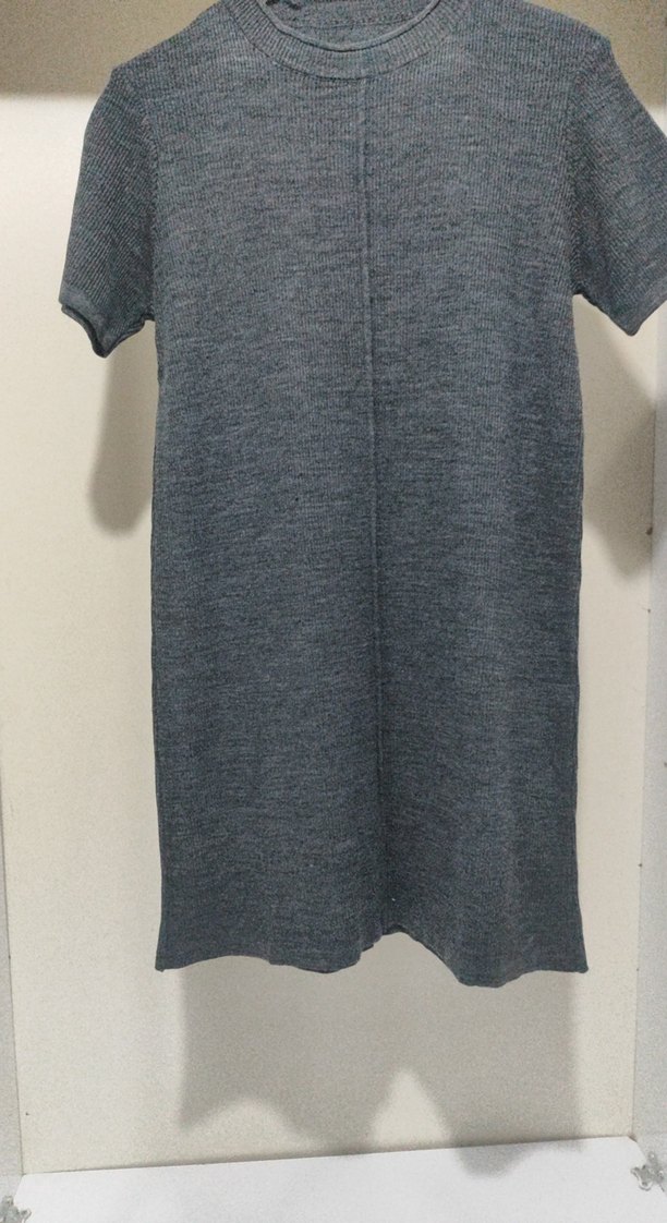 Gri Kadın Triko Midi Elbise - Görsel 2