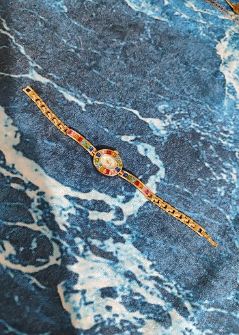 Renkli Taşlı Kadın Kol Saati - Görsel 2