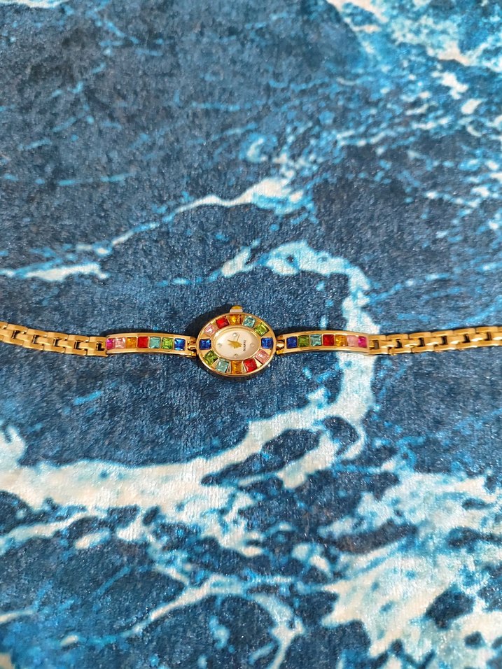 Renkli Taşlı Kadın Kol Saati - Görsel 3