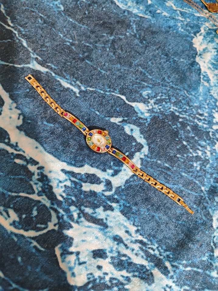Renkli Taşlı Kadın Kol Saati - Görsel 2