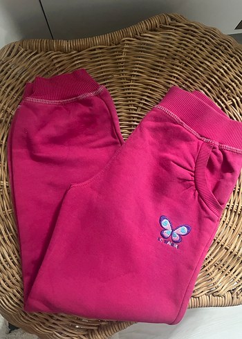 Kız Çocuk Pembe Nakışlı Rahat Eşofman