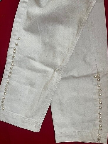34 Beden beyaz Renk Zara kot pantolon