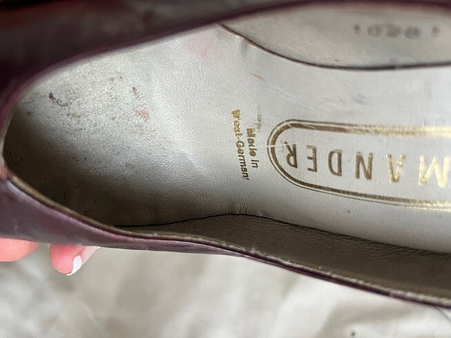 36 Beden bordo Renk Hakiki deri stiletto
