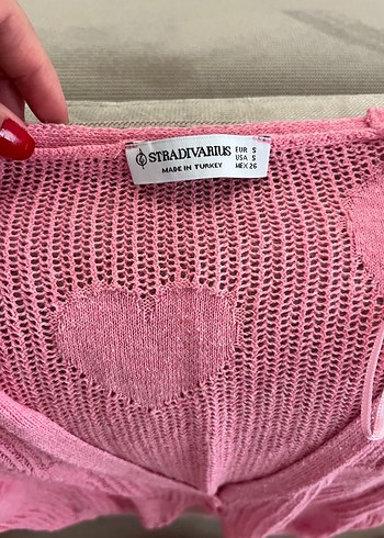 s Beden pembe Renk Kadın elbise Stradavirus Pembe Örgü Bolero