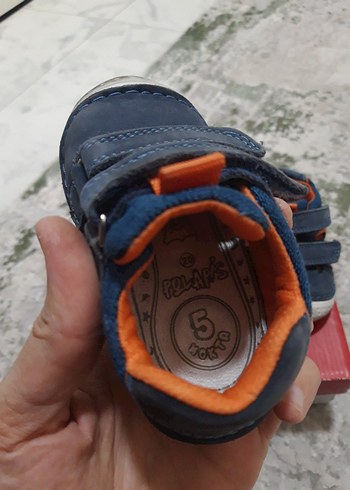 Erkek Bebek İlk Adım Ayakkabısı Cırtcırtlı Mavi - Görsel 3