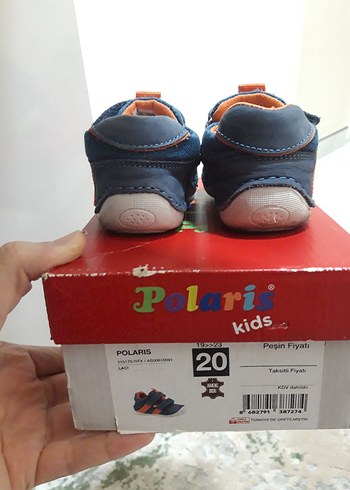 Erkek Bebek İlk Adım Ayakkabısı Cırtcırtlı Mavi - Görsel 5