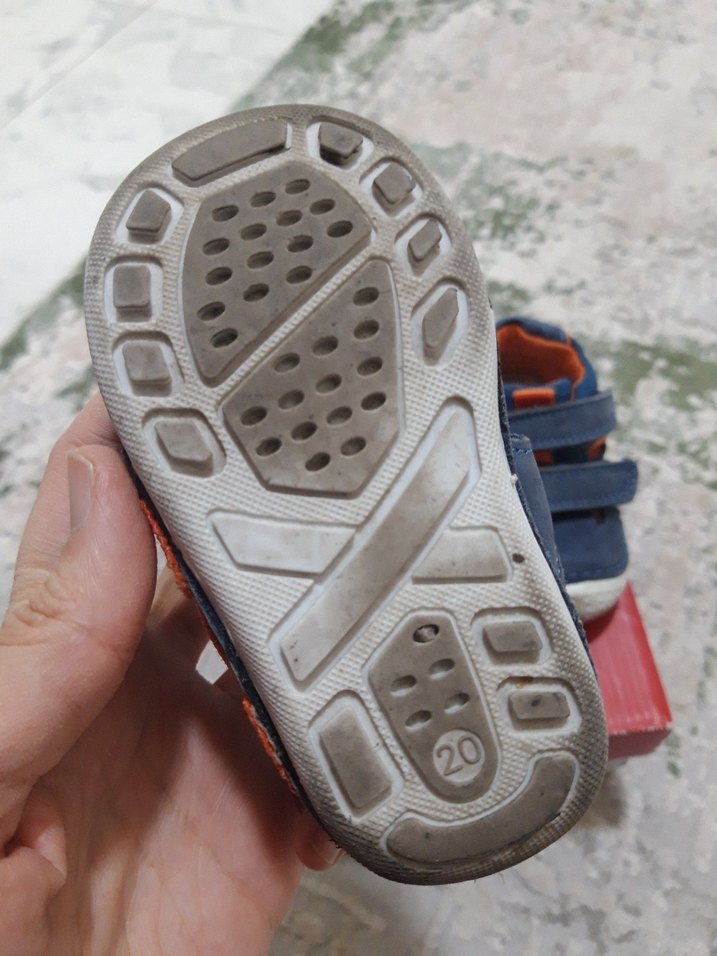 Erkek Bebek İlk Adım Ayakkabısı Cırtcırtlı Mavi - Görsel 4