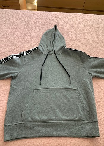 DKNY Gri Kapusonlu Kadin Sweatshirt