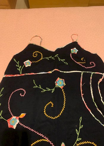 Faik Sönmez Boncuklu Nakışlı Bohem Hamile Uzun Etek - Görsel 2