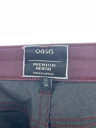 36 Beden bordo Renk Oasis Jean / Kot %70 İndirimli.