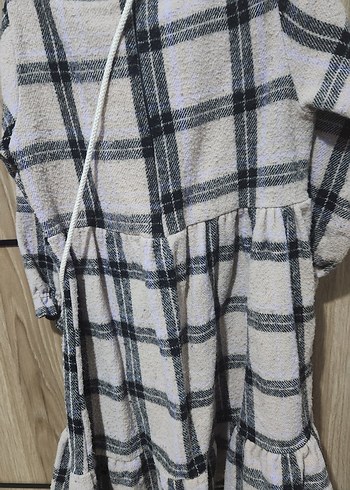 Kareli Triko Kız Elbise - Görsel 2