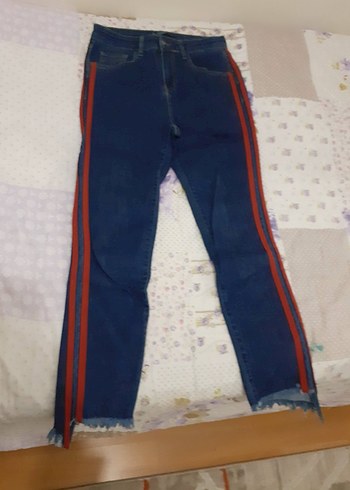 Diğer Kadın Mavi Elastik Midi Denim Pantolon