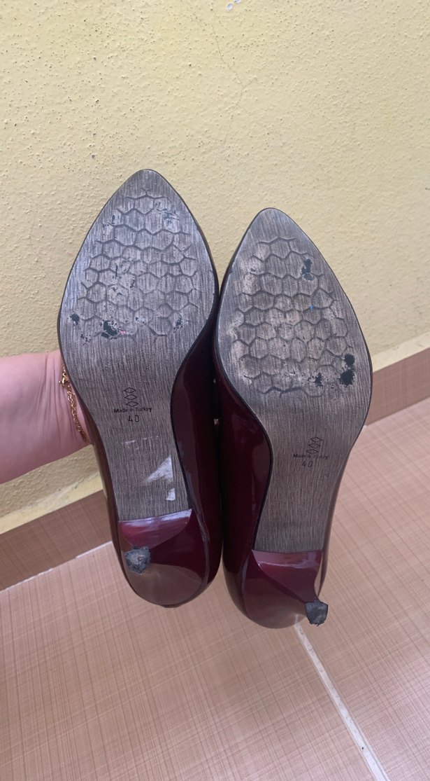 Bordo Tokalı Stiletto Kadın Ayakkabı - Görsel 4