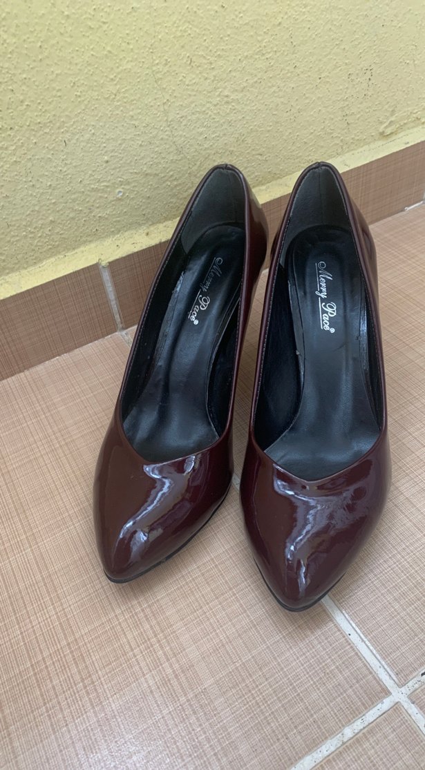 Bordo Tokalı Stiletto Kadın Ayakkabı - Görsel 2