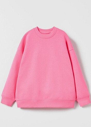 Zara Düz Renk Sweatshirt mercan 