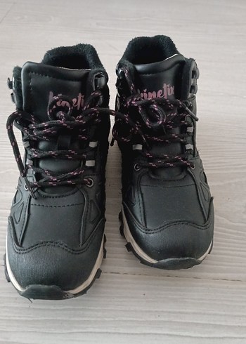 Koyu siyah ve lila kız  Çocuk Botu - Görsel 2