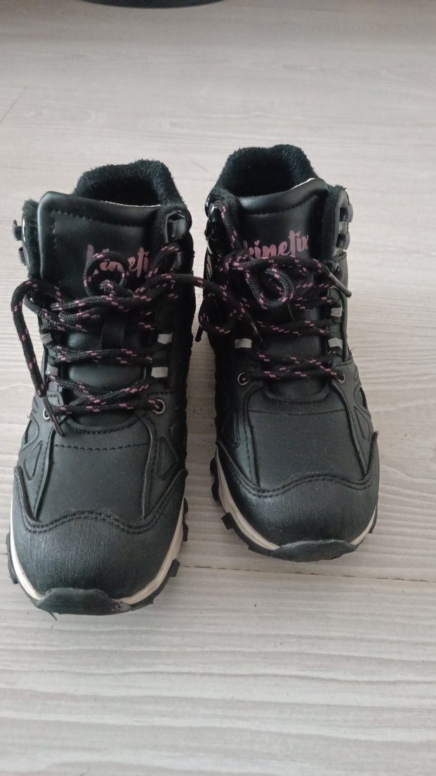 Koyu siyah ve lila kız  Çocuk Botu - Görsel 2