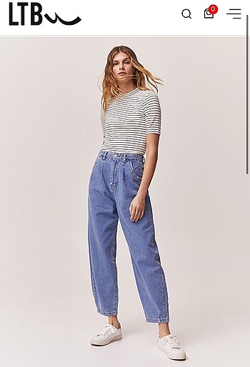Ltb tea yüksek bel oversize kot pantolon