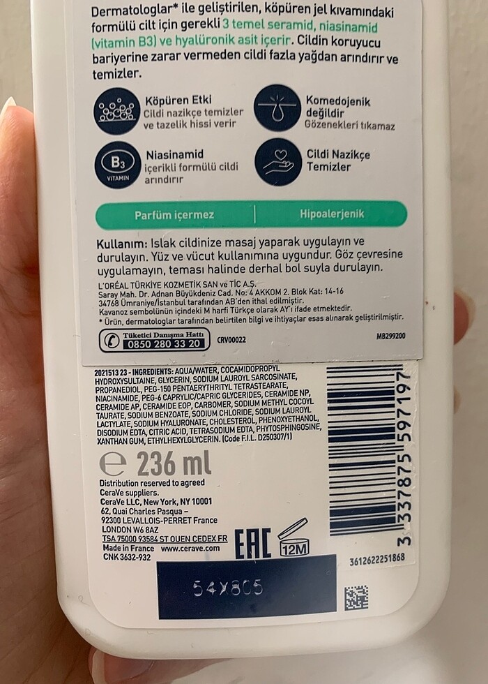 CERAVE Köpüren Temizleyici - Görsel 2