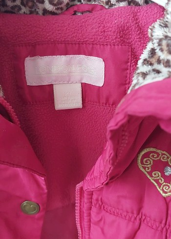 Pembe Kürklü Kapüşonlu Kız Mont - Görsel 2