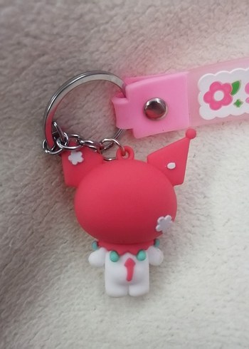 Pembe Püsküllü Rock Punk Anahtarlık Kuromi - Görsel 2