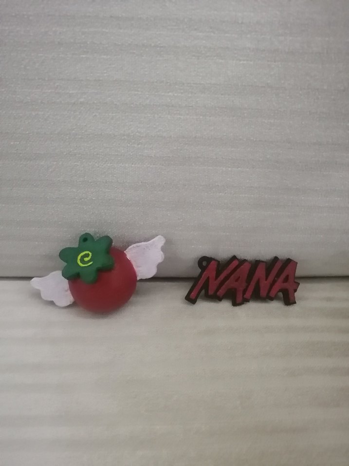 Kırmızı NANA Fermuarlı Rock Punk Anahtarlık - Görsel 2